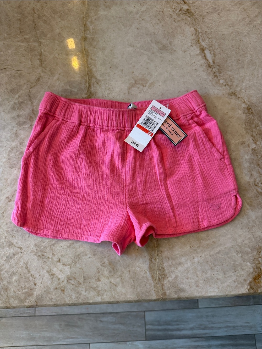 Vineyard Vines Hot Pink kids Athletic Cotton Shorts
